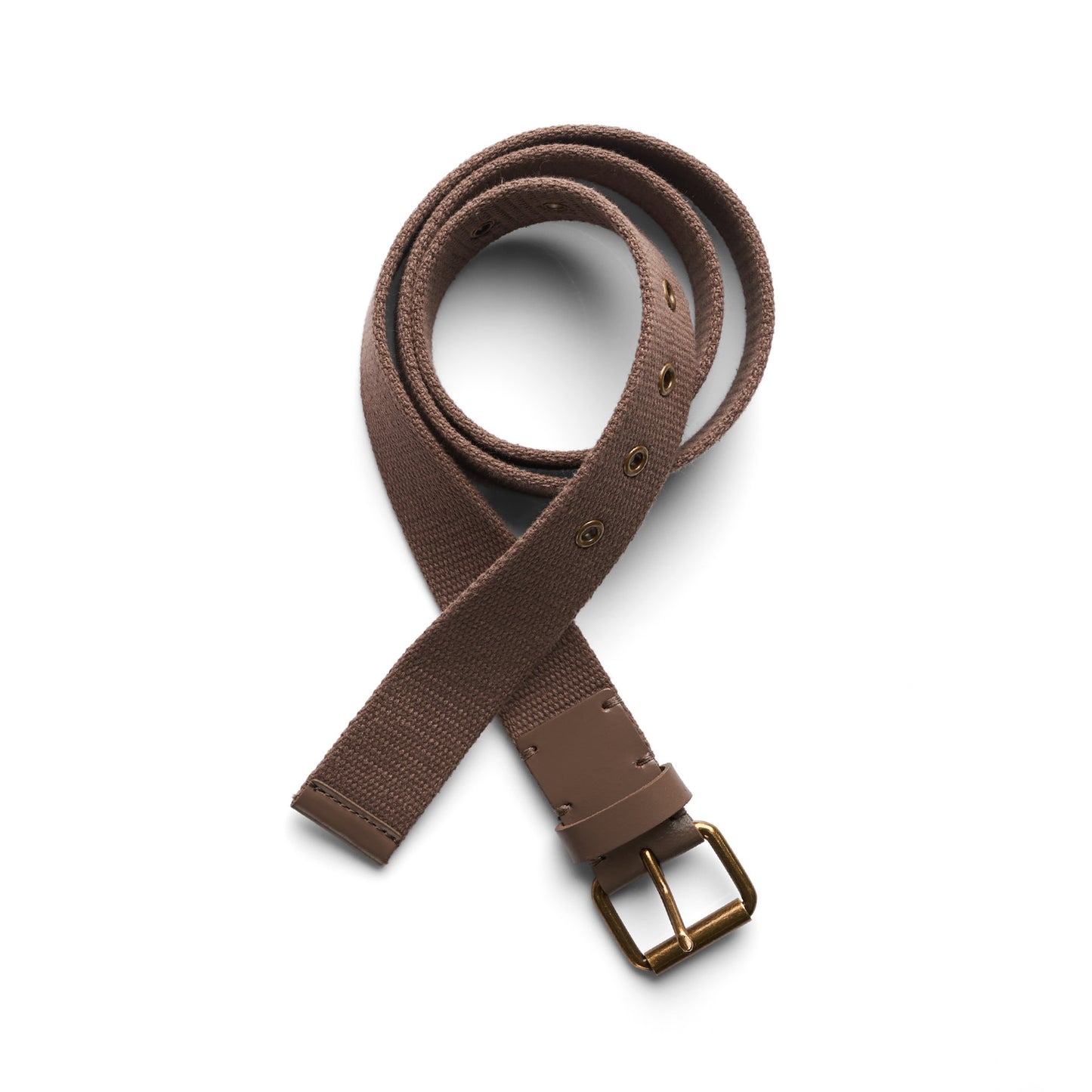 Cotton Webbing Belt Brown