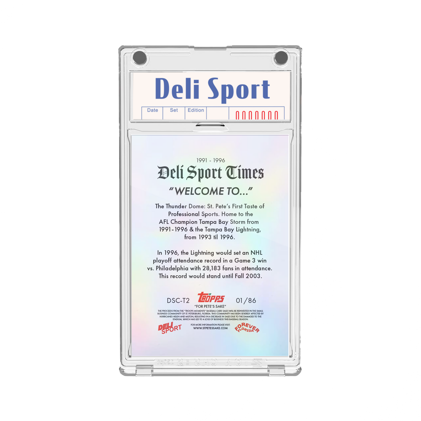 Deli Sport Card T-2 1991 Authentic Roof Relic