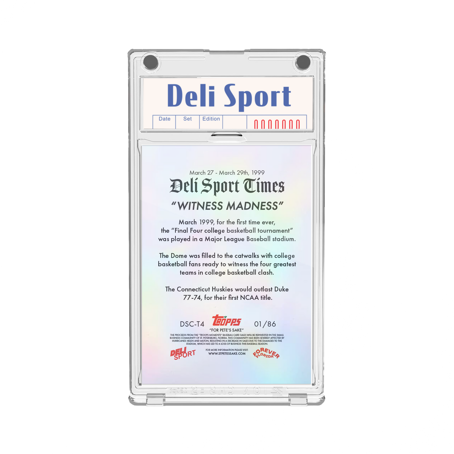 Deli Sport Card T-4 1999 Authentic Roof Relic